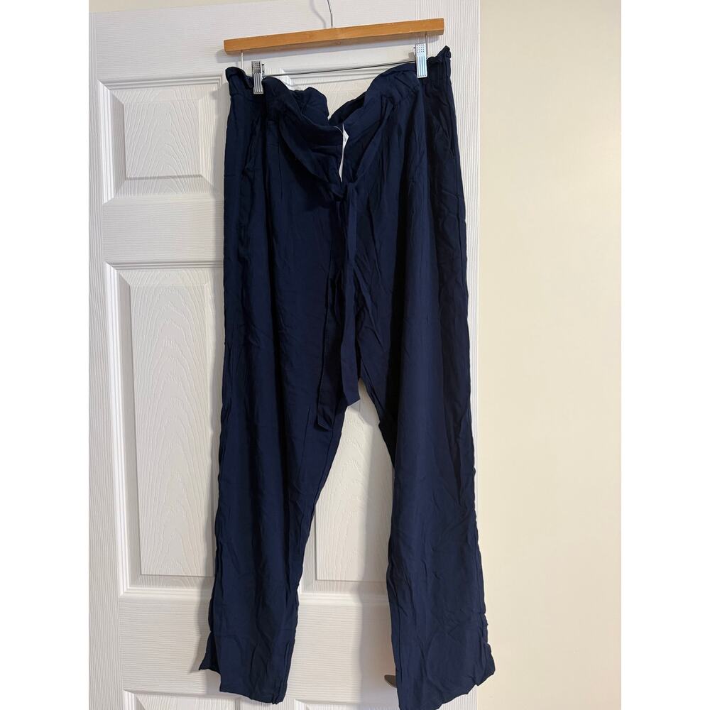 Blue drawstring paperbag pants size 2X - NWT!